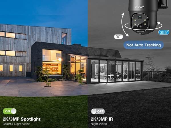 Xega Wireless 4G LTE Cellular Security Camera Solar with SIM Card & 2 Way Talk