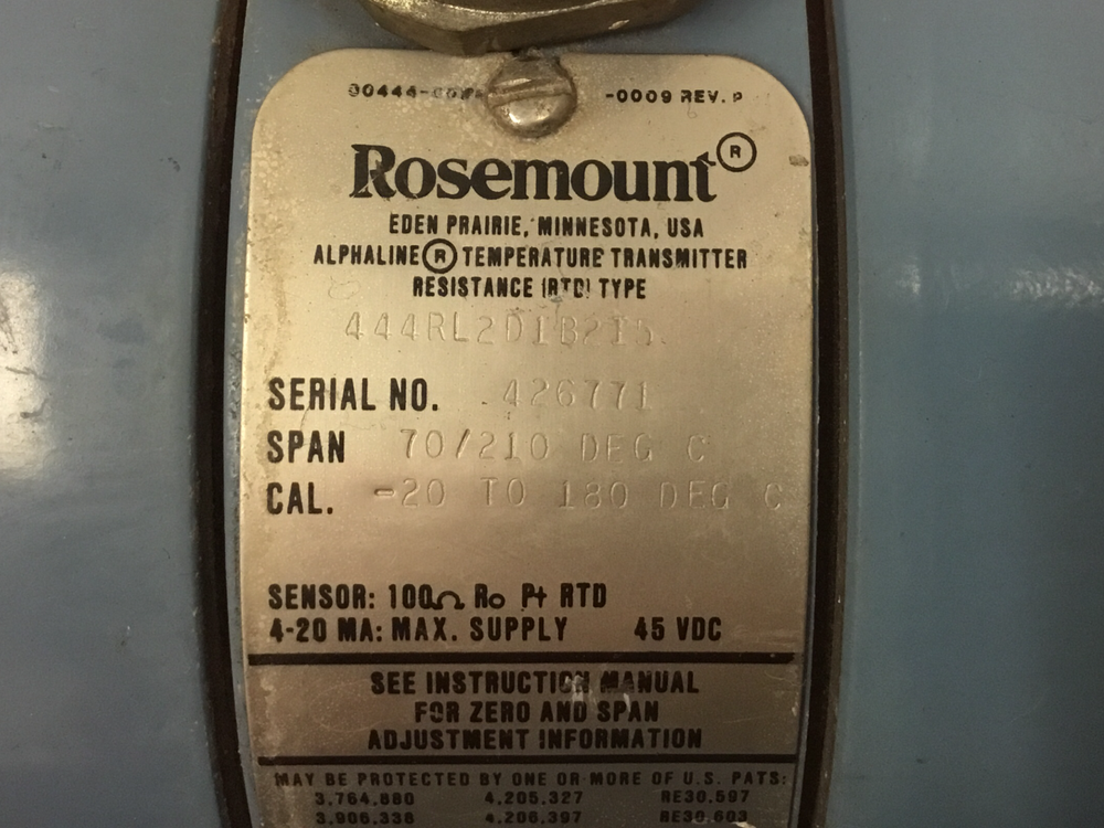 Rosemount - P/N: 444RL2D1B215 - Temperature Transmitter