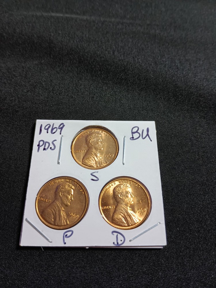 1969 - PDS Lincoln Memorial Cent Set - Brilliant Uncirculated