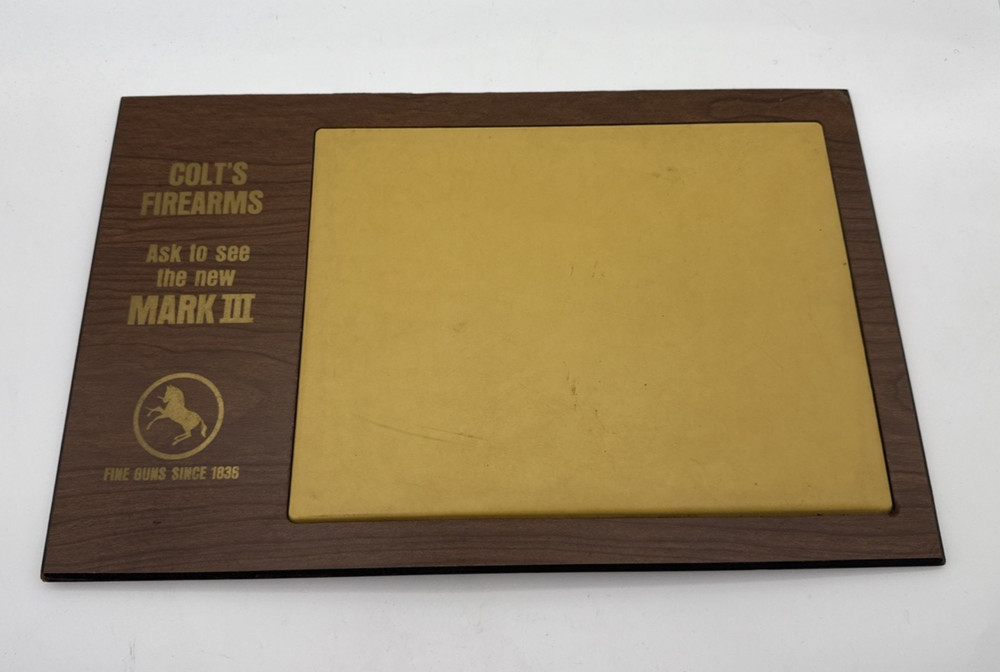 1970s Vintage Colts Trooper Mark III Display Plaque Python Boa Snake Viper