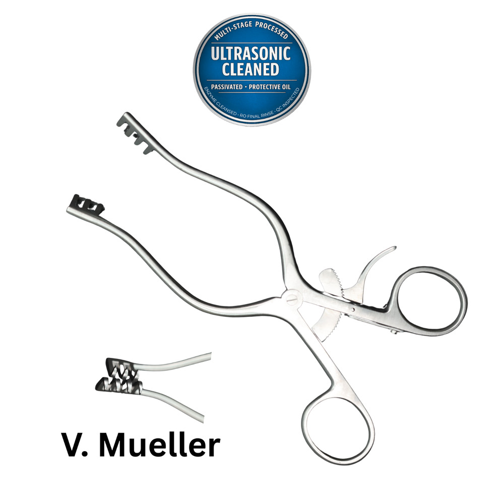 Mueller SU3112 Weitlaner Retractor, Locking, 3x4 Sharp Prongs, 6.5"
