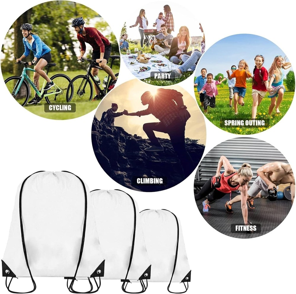 Customizable 40-Pack Drawstring Backpacks - Perfect for Team & Party Events