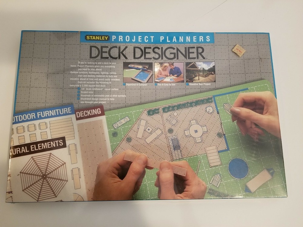 1988 Stanley Tools Deck Designer Project Planner - Sealed VTG