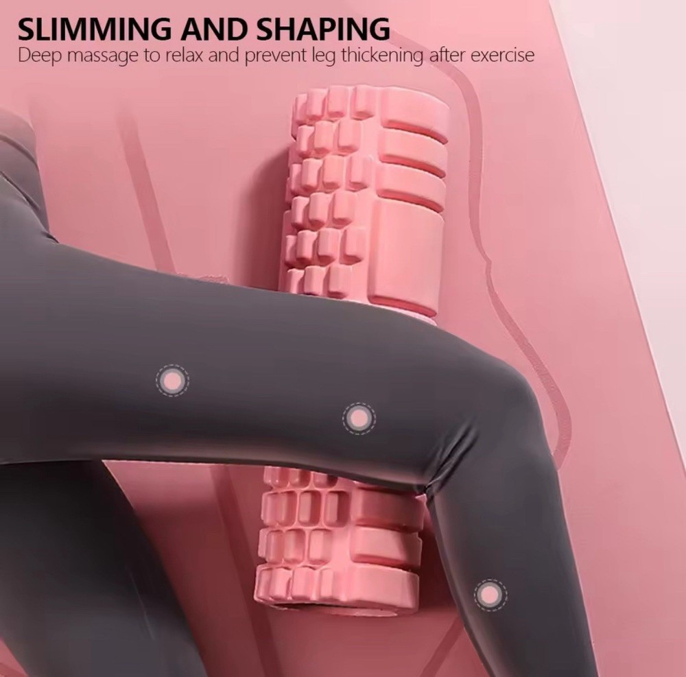 NEW Foam Roller Deep Tissue 18 Trigger Point Massage Roller Self Therapy Tool