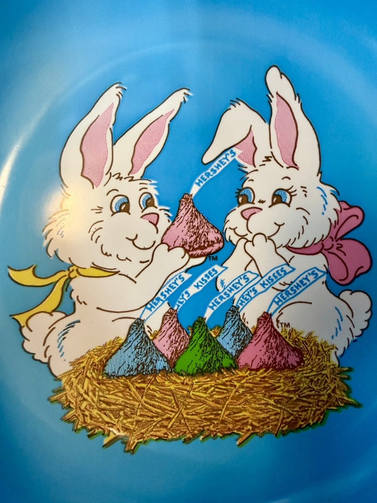 Vintage Hershey Kiss Easter Bunny serving bowl