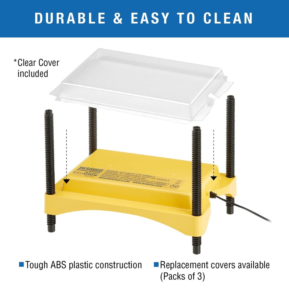Ecoglow Safety 600 Chick or Duckling Brooder, Adjustable Height & Angle Brood...