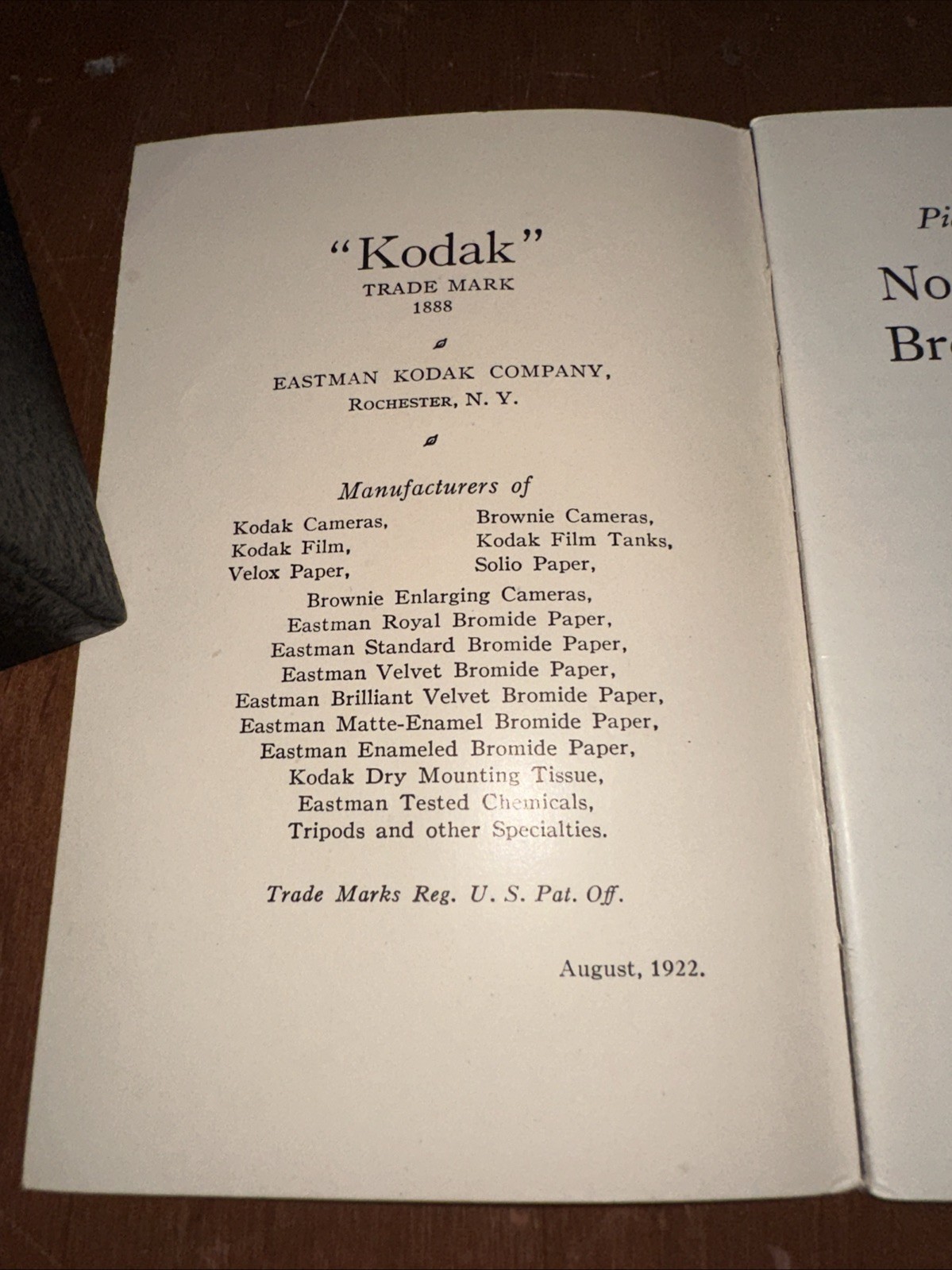 Antique Kodak Brownie Box Camera No 2A, Model B Original Box & Manual Untested
