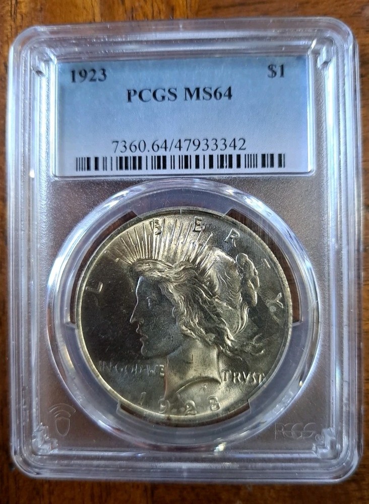 1923 Peace Silver $1 Dollar PCGS MS 64