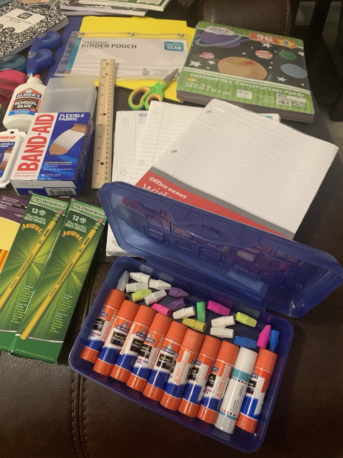 Ultimate Back to School Supply Bundle Kit 180 Items Elmer Ticonderoga Bic etcNEW