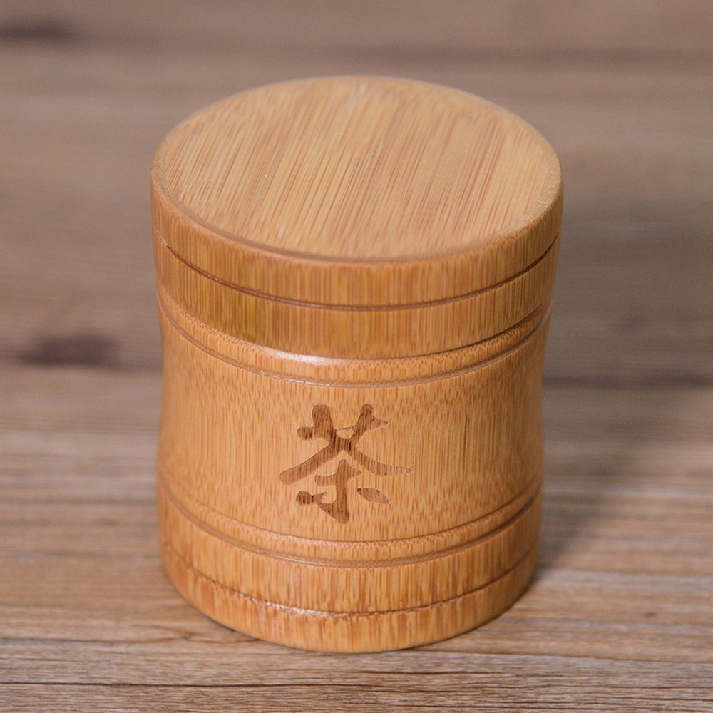 Portable Lightweight Bamboo Tea Jar Storage Holder Container Box