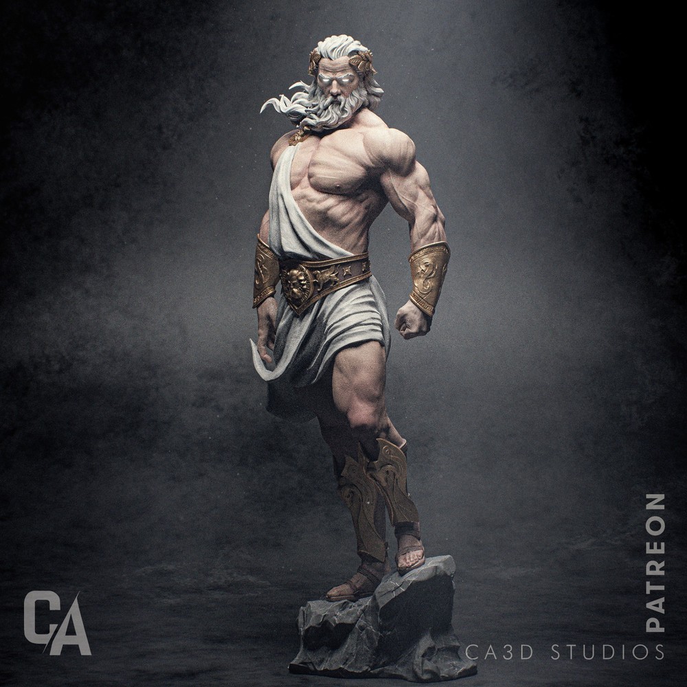 Zeus by CA3D | Diorama | D&D | DnD | Print on Demand