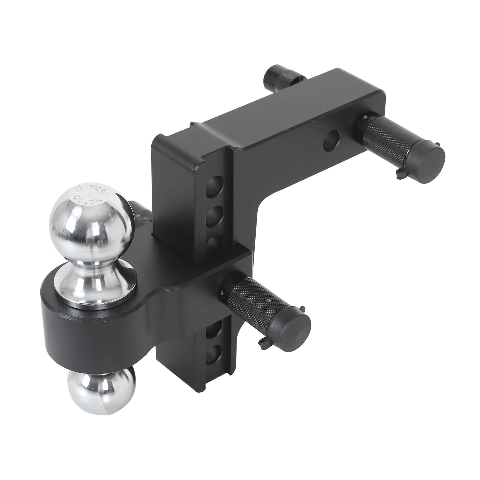 2" Receiver Trailer Hitch 6" Drop Tow Hitch Adjustable Dual Ball Mount 12500lb