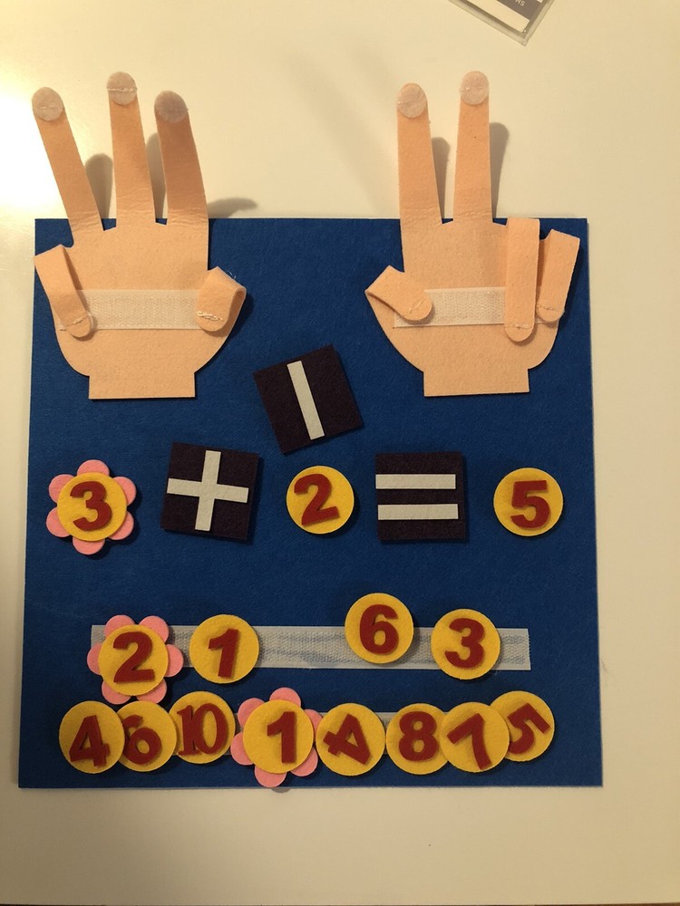 Montessori Educational Toy. Finger Counting Math Manipulative. Math Center.