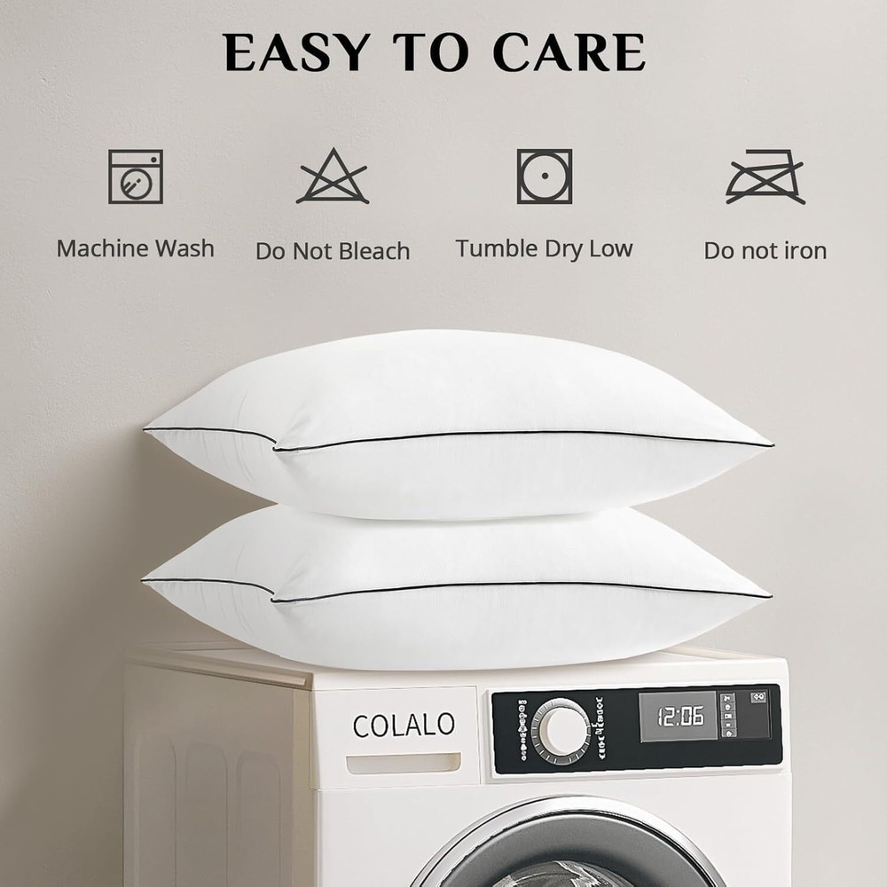 4-PK Pillows Set - Cooling Supportive Pillows Down Alternative Fill (STANDARD)