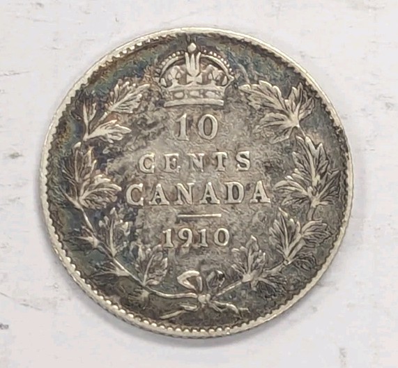 1910-Canada 10 Cent Coin-#T163