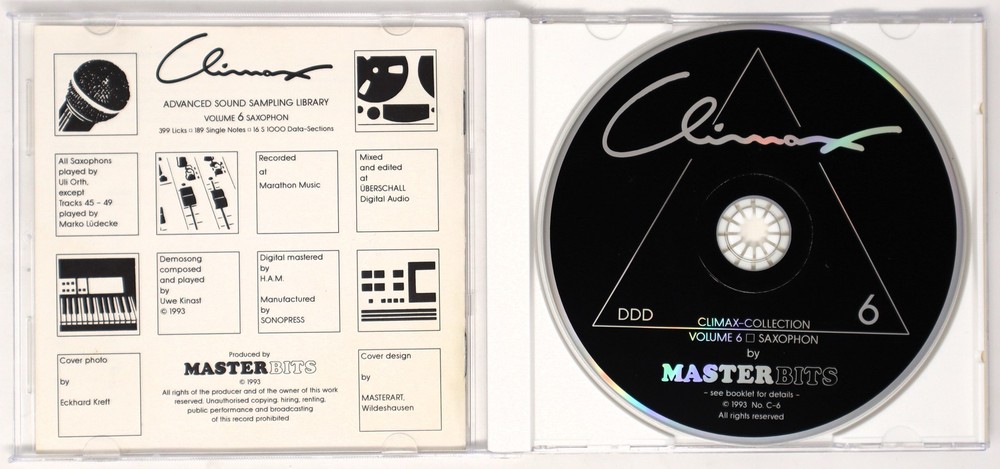 Masterbits Climax Collection 6 Saxophon Sample Library/Sound Library/Sampling CD