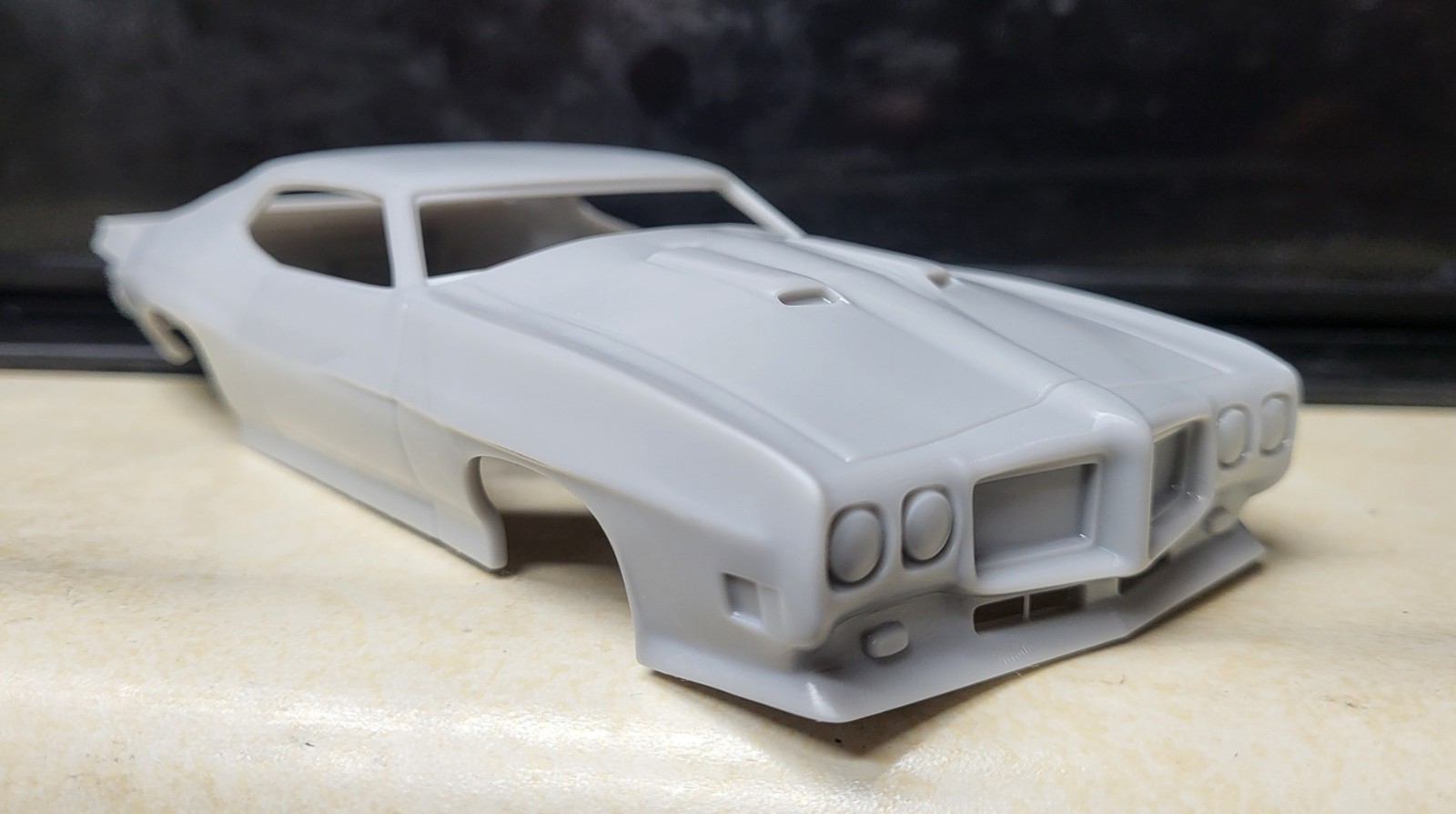 1/24 scale resin 3d printed 1970 Pontiac GTO Pro Mod drag body model slot car