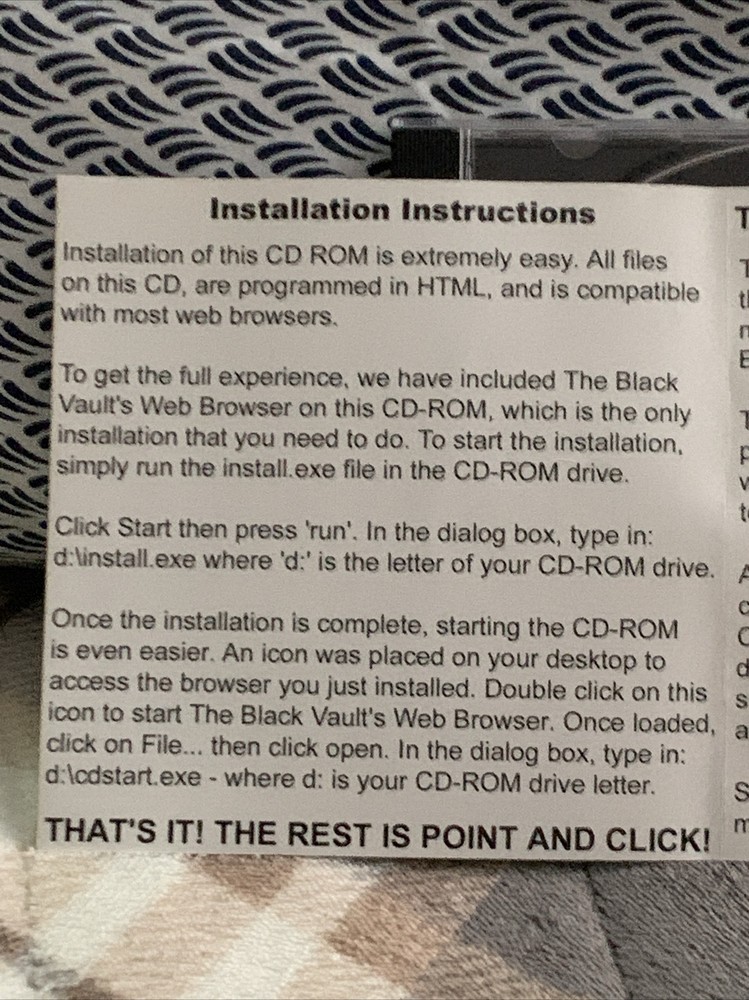 The Black vault CD-ROM