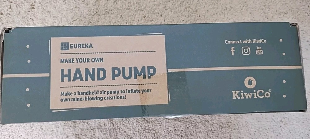 KiwiCo Eureka Crate Makers Guide Hand Pump Kit NEW Enginering Stem Build it