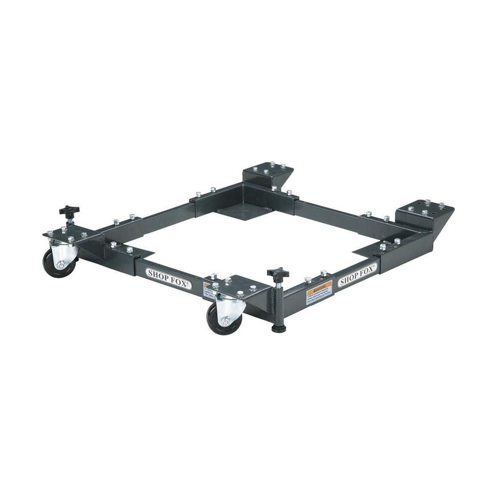 Shop Fox D2057A Adjustable Mobile Base, Small Charcoal Grey