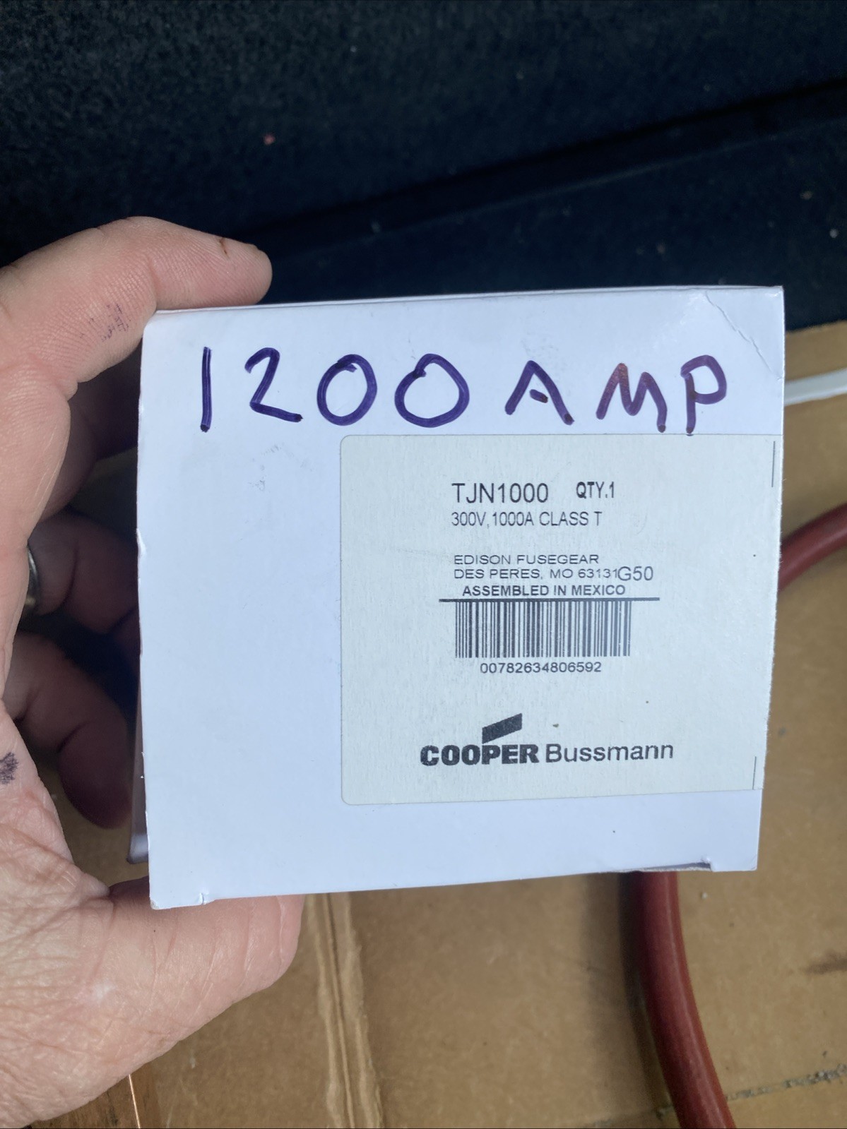 Bussmann Class T Fuse 1200 Amp Copper Conductors UL Certified