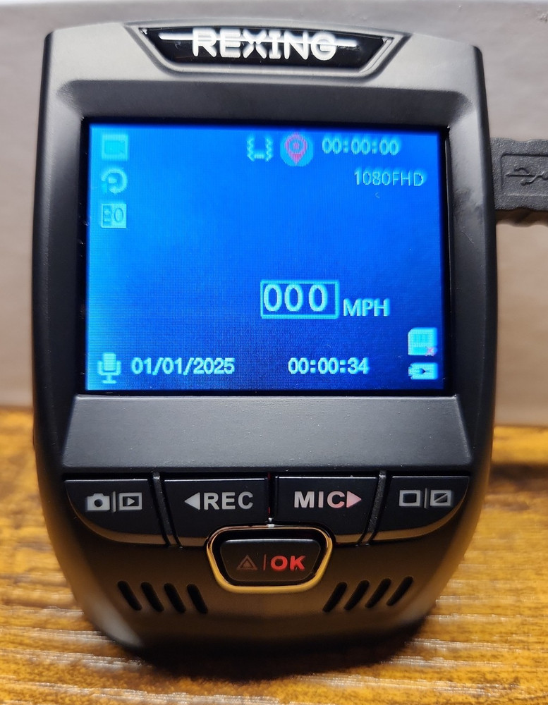 Rexing V1 Basic Dash Cam – Open Box, Tested & Working