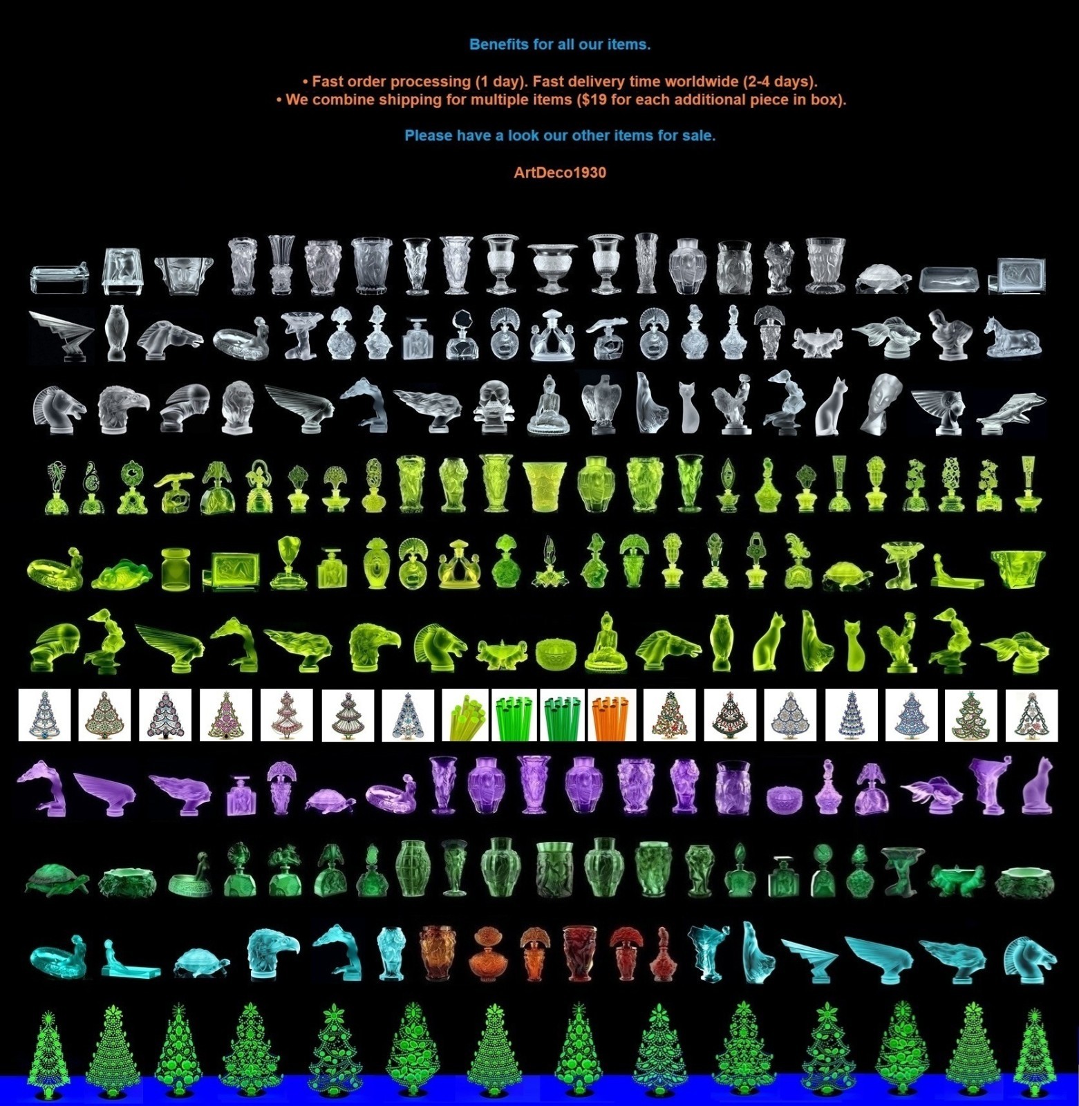 Uranium Glass ' Head Eagle ' Hood Ornament Sculpture 1930' H.Hoffmann