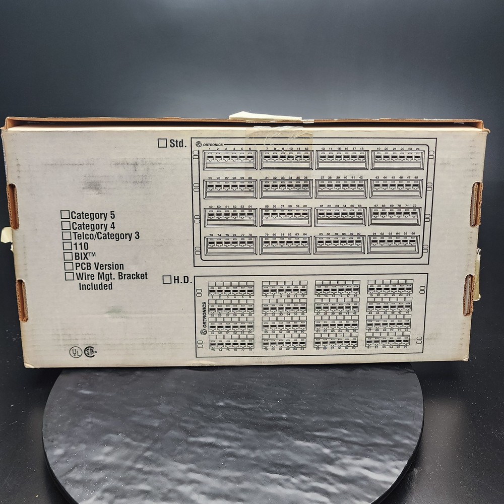 New! Ortronics OR-851000354 96-Port Cat-5 Patch Panel Ethernet Network 🔌📶