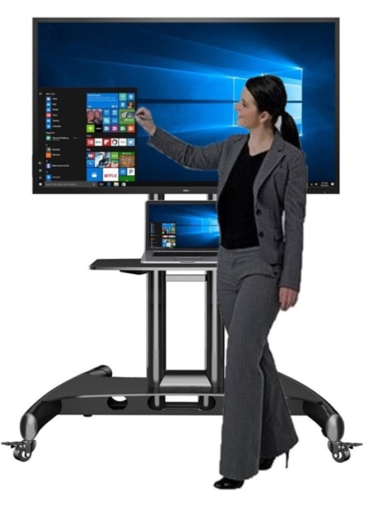 Dell C7017T Interactive Whiteboard With Mobile Stand_ Windows 11