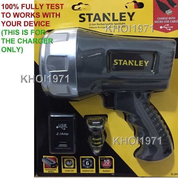 WALL charger AC adapter for SL3HS STANLEY Li Ion rechargeable spotlight