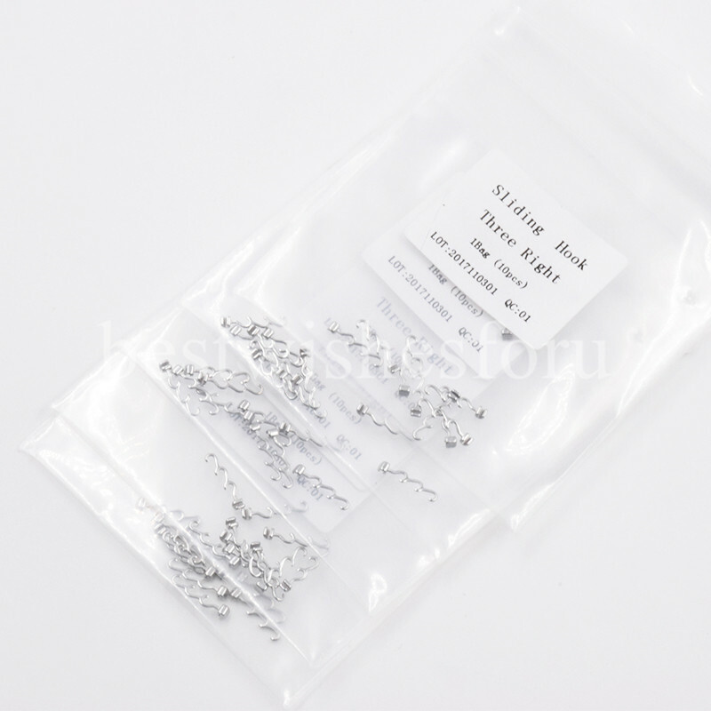 Dental Orthodontic Sliding Hooks Crimpable Left/Right Archwire Multi-Function