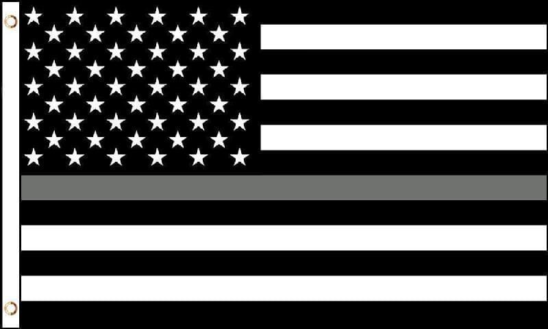 Thin Gray Line American Flag 3 x 5 Polyester Flag