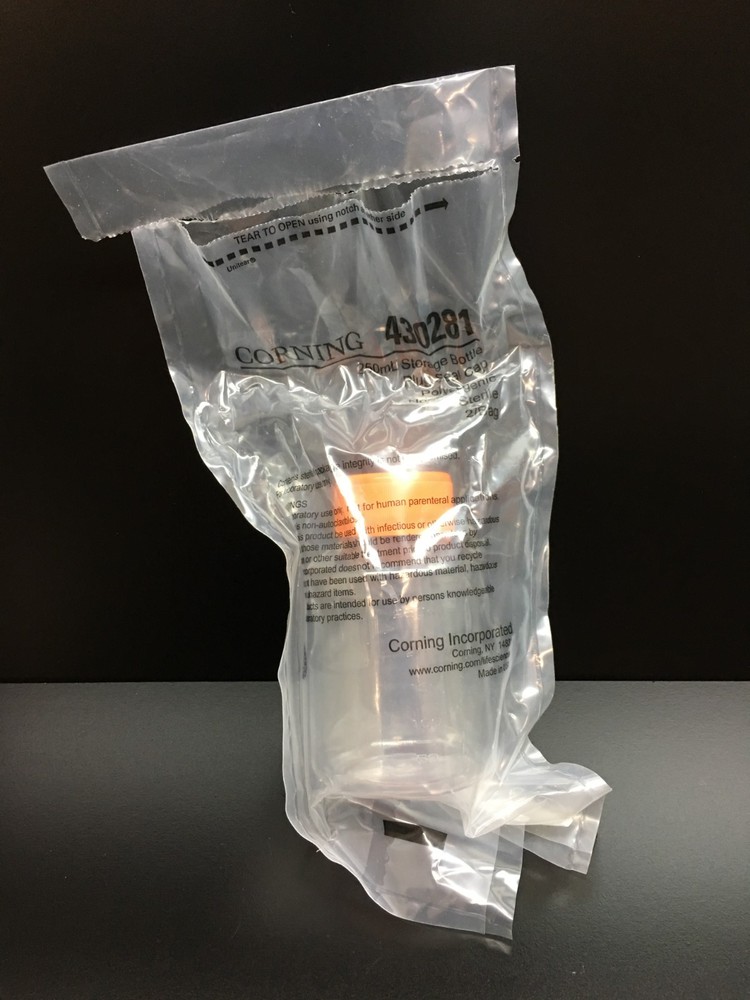 Corning REF 430281 250mL Easy Grip Storage Bottle with Caps