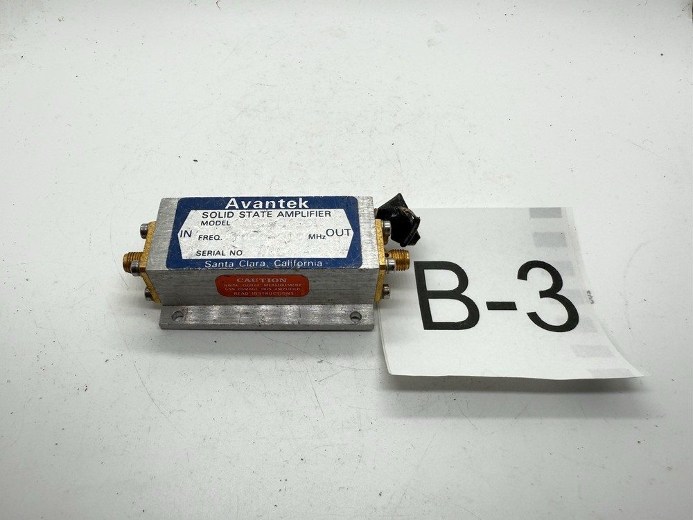 Avantek RF Solid State Amplifier | 1000–2000 MHz | SMA |