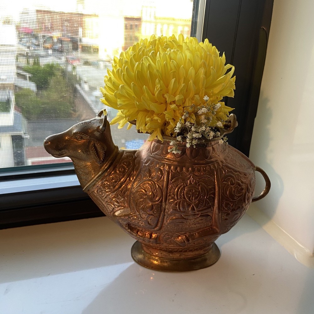 Copper Nandi Kamandal Holy Water Pot