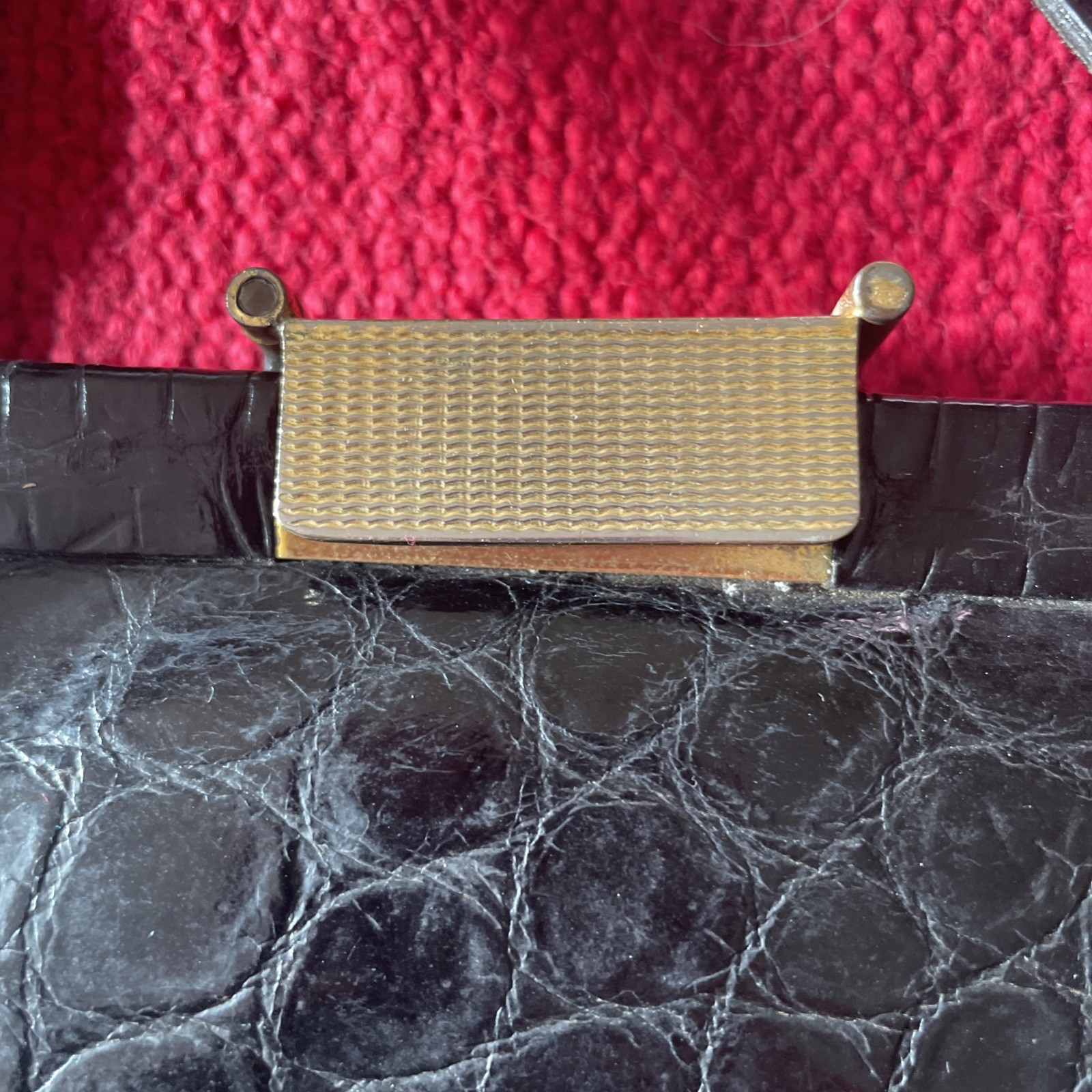 Authenticated Vintage Genuine Crocodile Skin Leather Neiman Marcus Handbag