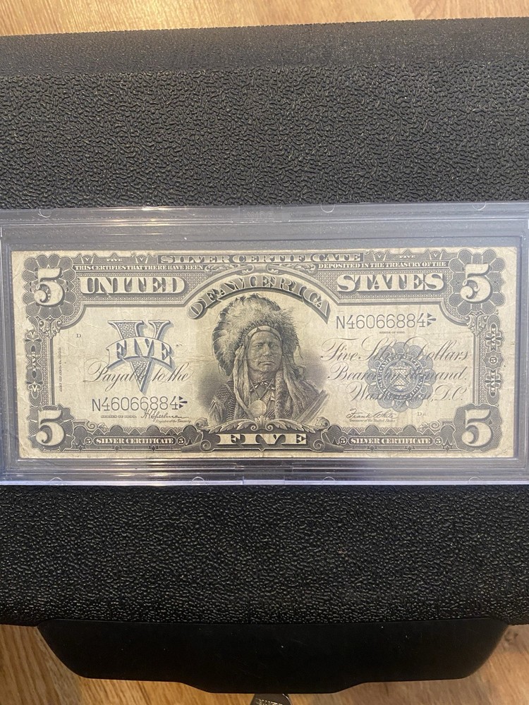 1899 $5 LARGE Size INDIAN CHIEF Silver Certificate!