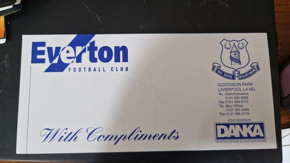 Everton - compliments slip