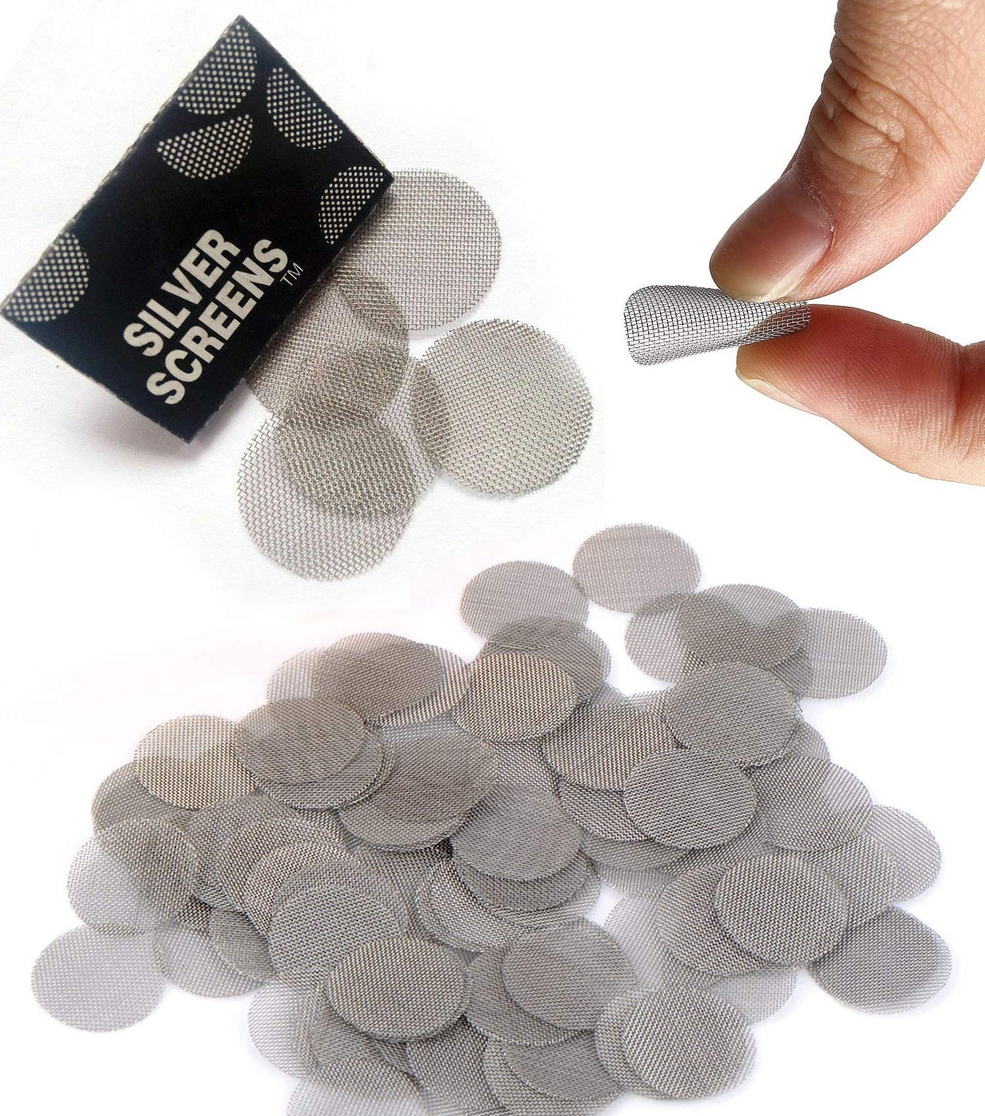 500 Pipe Filters 20mm Silver Screens Stainless Steel Pipe Screens 3/4 (Full Box)