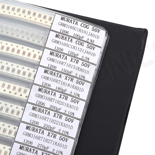 Murata SMD/SMT capacitors 0402 4000p sample book electronics assortment kit pack