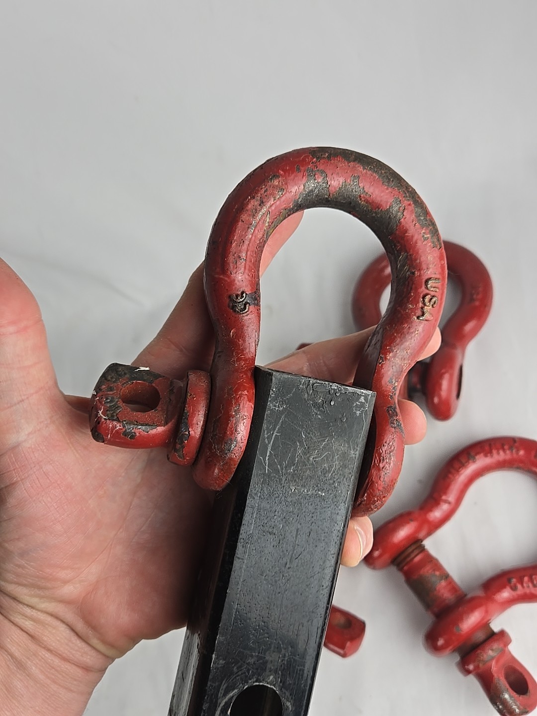 Lot Of 4 Crosby 3/4" 4-3/4 Ton WLL Red Screw Pin Anchor Shackle