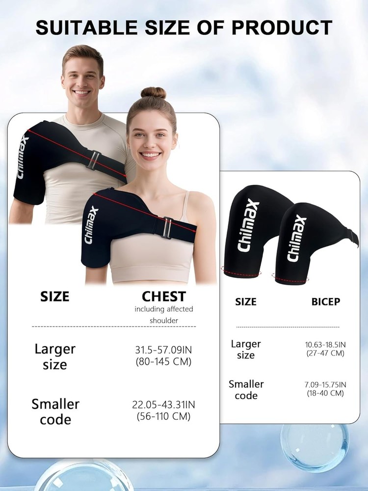 Shoulder Ice Pack Wrap, Reusable Hot and Cold Therapy Compression Wrap for Ro...