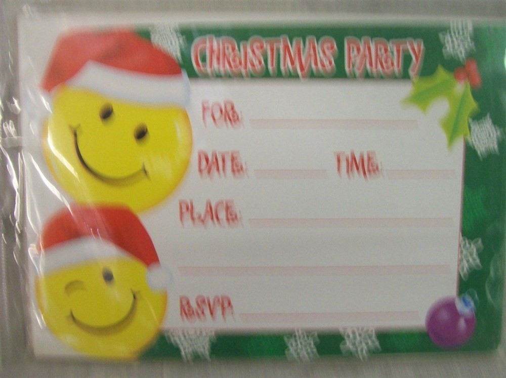 32 NEW CHRISTMAS Smiley Face Invitations