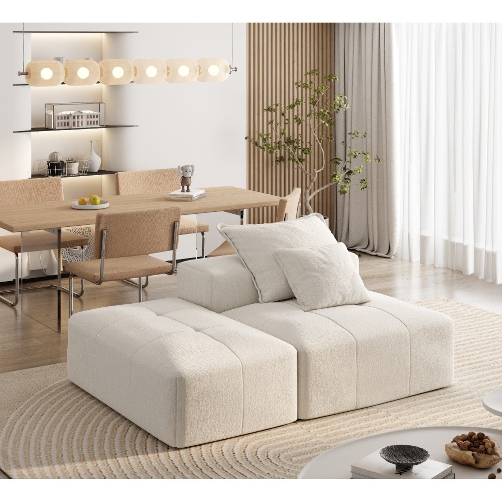 Modular Sectional Sofa, Chenille Fabric, No Assembly Required