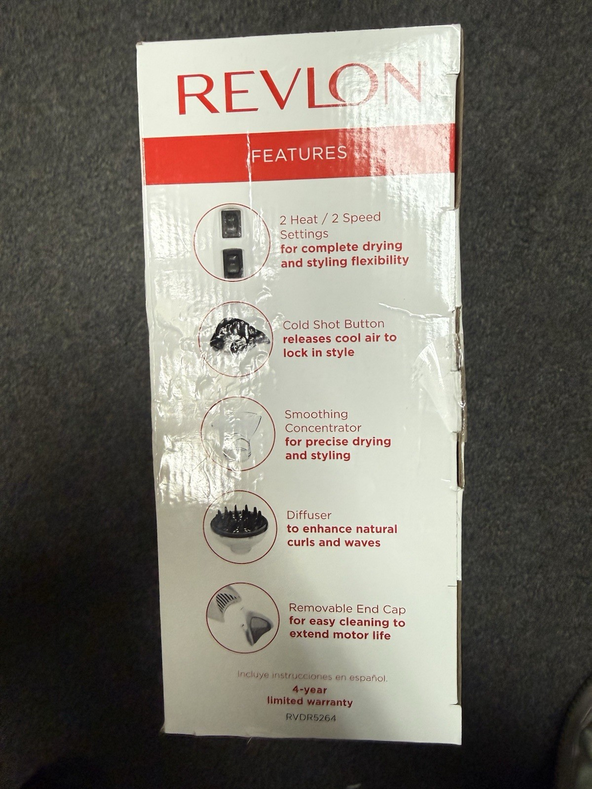 Revlon RVDR5264 Infrared Hair Dryer with Clips 1875W