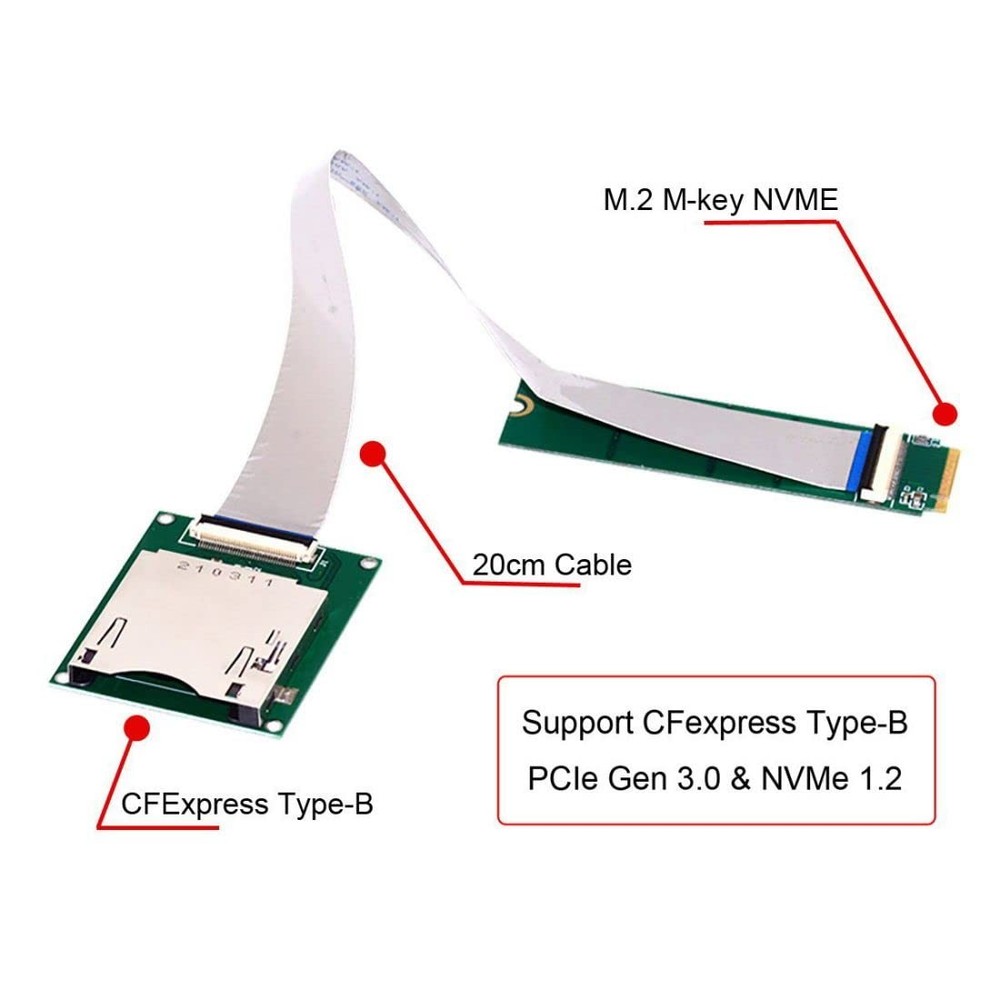 chenyang USB 3.1 Gen 2 10Gbps CF Express Type B Memory Card Reader to M.2 NVM...
