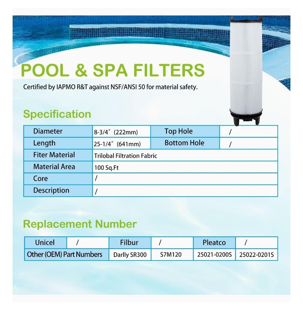 SV-System 3 Sta-Rite System 3 S7M120 Pool Filter Inner&Outer Replacement 25021