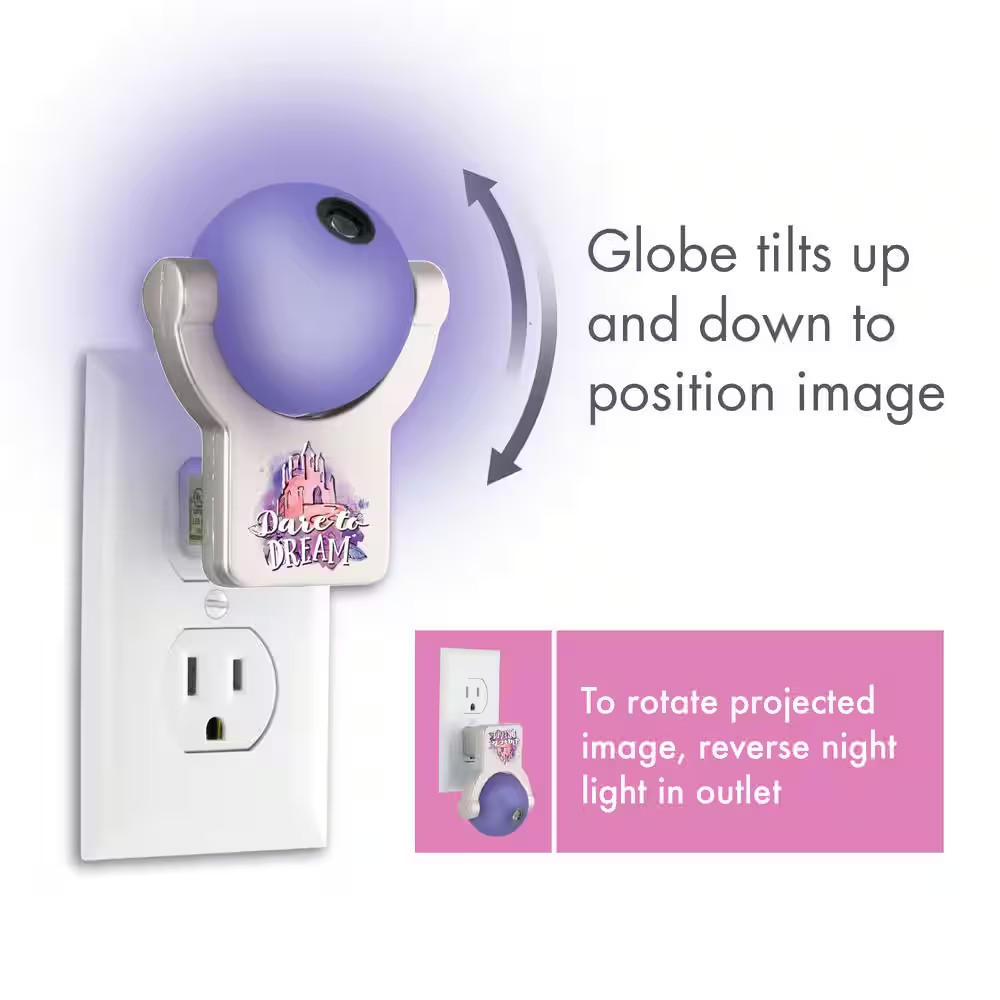 Disney Princess Light Sensing Projectable LED Night Light