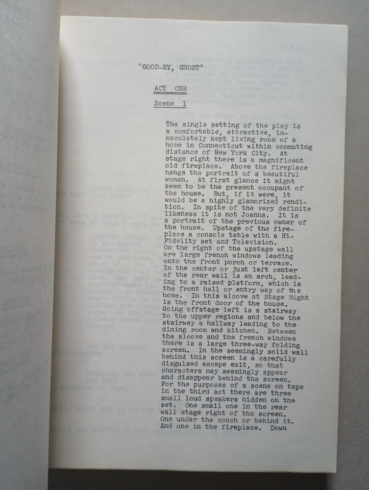 GOOD-BY, GHOST Harold J. Kennedy Comedy Play Script