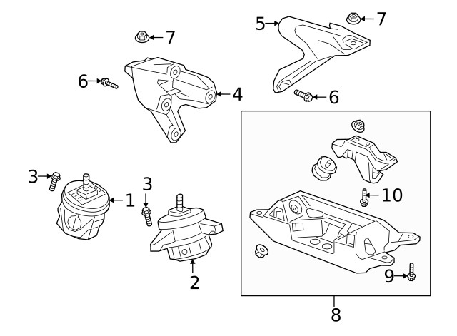 Genuine GM Passenger Side Engine Mount Bracket 84446334
